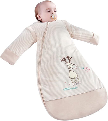 Baby Wearable Blanket Sleeping Bag Sack for Toddler Baby Girl Boy Unisex 3-Way Zipper Baby Sleep Sack, 100% Cotton TOG 3.5