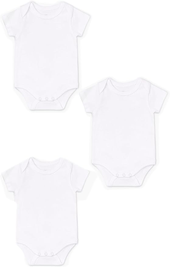 MONICA + ANDY Short Sleeve Jack & Jill Bodysuit, 100% Organic Baby Clothes for Girls & Boys, Newborn, Infant & Preemie Sizes