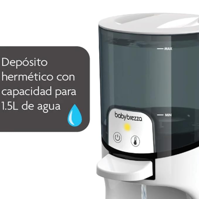 Baby Brezza Instant Baby Bottle Maker with 3 Temperature Settings for Formula Warming,50oz Tank Capacity,24/7 Warm Water Dispenser,Electric Kettle Alternative,(Pack of 2)