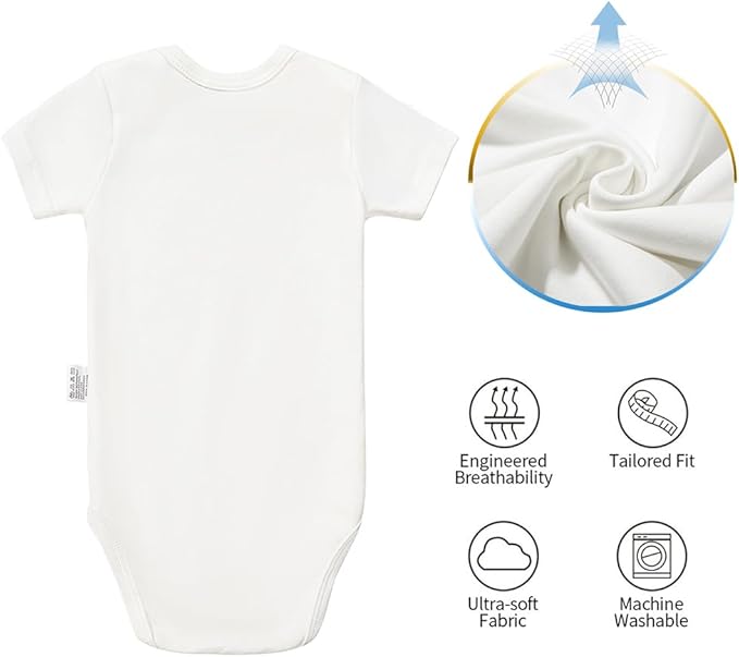 Dad’s Lifting Buddy Bodysuits, Cute Toddler Boy Girl Newborn Cotton Romper Short Sleeve Jumpsuit Outfits 0-24 Months