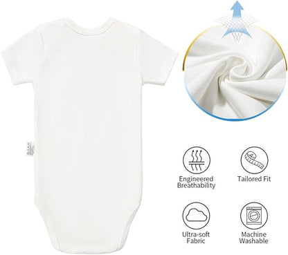 Dad’s Lifting Buddy Bodysuits, Cute Toddler Boy Girl Newborn Cotton Romper Short Sleeve Jumpsuit Outfits 0-24 Months