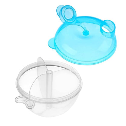 Accmor Baby Formula Dispenser for On-The-Go Feedings, Three-Compartment Non-Spill Formula Container to Go, Snack Milk Powder Dispenser for Traveling with Infant Toddler, Blue, 2 Pack