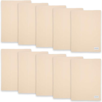 Comfy Cubs Baby Burp Cloths Set (Pack of 10) - Large, 6-Layer, Ultra Absorbent 100% Cotton for Infant Spit-Up, Drool, and Messes - Soft, Gentle, Thoughtful New Born Baby Gifts, Cream