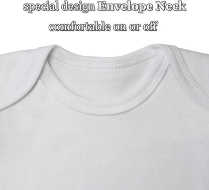 Baby Onsies 100% Cotton Short Sleeve Baby Bodysuits Solid Color Infant Bodysuits for Newborn Baby 3-Pack