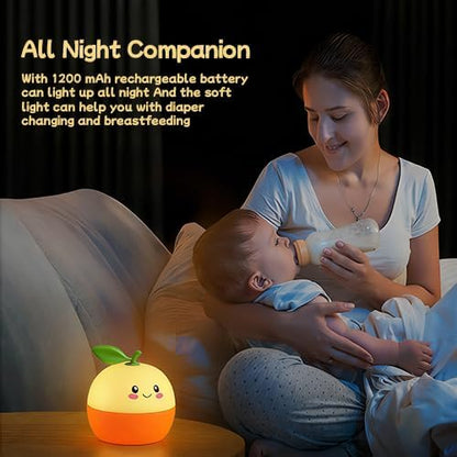 Tangerine Night Light,Cute Orange Sleep Light,Night Light for Kids,Charming lamp Decoration for Children's Rooms, Delightful Gifts for Baby Boys and Girls, Christmas Presents