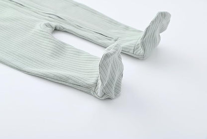 ACESTAR Baby Footies Pajamas, 2-Way Zipper Baby Sleepers with Mitten Cuffs - Long Sleeve Baby Zip Up Onesie for 0-12 Months