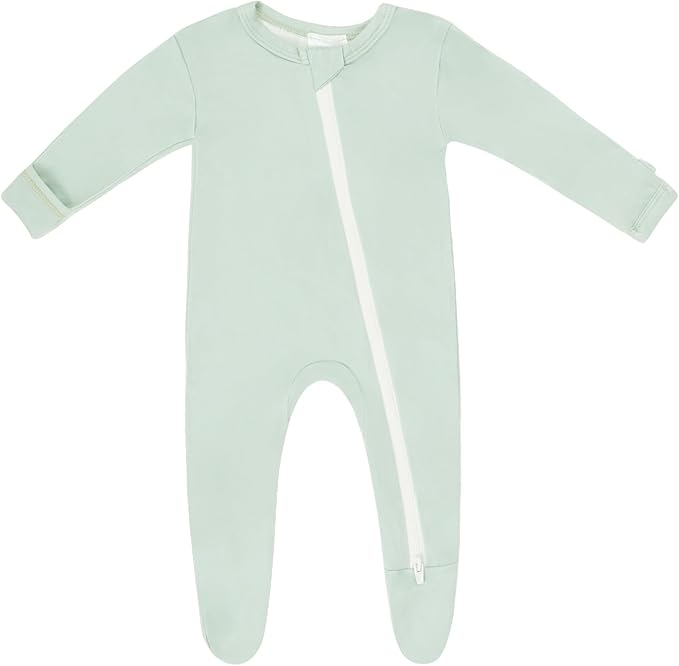 Baby Zipper Footies Pajamas, One-Piece Zip Front Jumpsuit for Boys Girls, Newborn to 24 Months