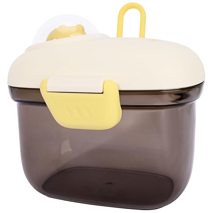 Bebamour Baby Formula Dispenser Container Portable Formula Dispenser Container with Scoop, Carry Handle and Date Maker for Travel Outdoor for Baby Infant,500ML (Coffee)