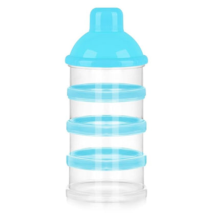 Accmor Formula Dispenser On The Go, 4 Compartments Stackable Formula Container for Travel, Baby Milk Powder Kids Snack Container, BPA Free ﻿