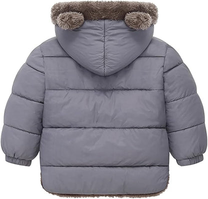 Fairy Baby Infant Baby Winter Coat Cute Teddy Bear Hooded Jacket Warm Fleece Outerwear Windproof Toddler Boys Girl 6M-4T