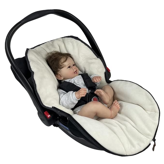 funlife Car Seat Bunting Bag Set, Cover for Spring Fall, Front Height Adjustable Waterproof Infant Carseat Bunting Bag for Winter, for Harsh Winter Use Car Seat Cover and Bunting Bag Together,Grey