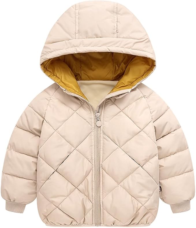 Curipeer Kids Winter Jacket Front Zip Warm Snow Wear Toddler Outer Clothing 2-8T
