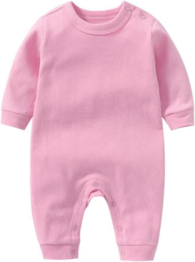 Unisex Baby Onesie, Long Sleeve 100% Cotton Baby Clothes, Baby Footless Jumpsuit