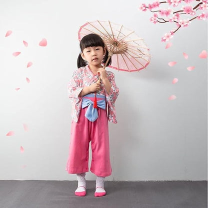 Baby Girl Kimono Romper Japanese Costumes Hakama Coverall Infant Samurai Outfits