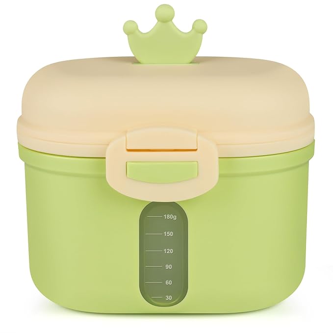 Accmor Baby Formula Dispense On The Go, Portable Milk Powder Formula Dispenser with Scoop,Formula Containers for Travel Hold 8.5oz/240g Formula,Green