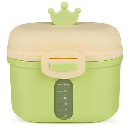 Accmor Baby Formula Dispense On The Go, Portable Milk Powder Formula Dispenser with Scoop,Formula Containers for Travel Hold 8.5oz/240g Formula,Green