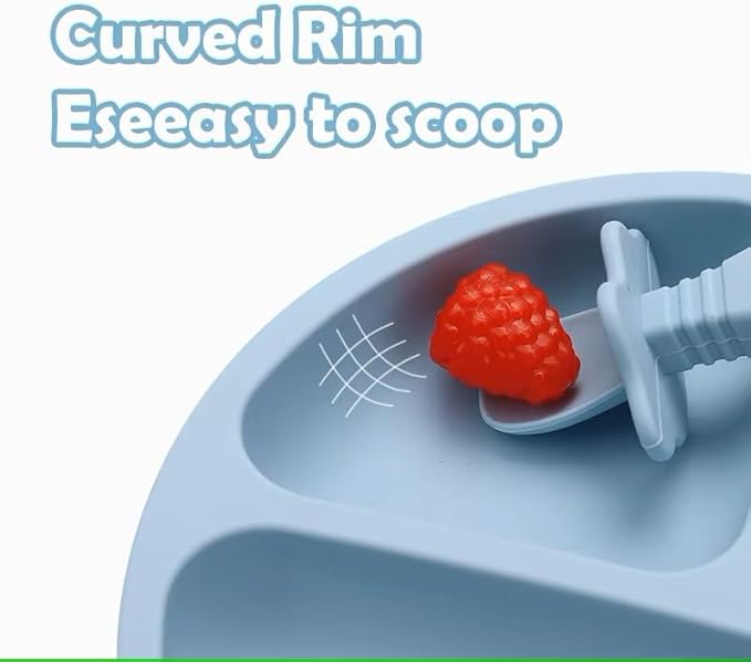 SiliKid Essential 15-Piece Silicone Baby Feeding Set – Complete Toddler Mealtime Kit with Suction Plate, Bowl, Bibs, Utensils, Cups & More – BPA-Free, Baby-Led Weaning Essentials