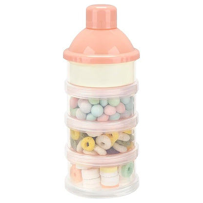 Accmor Formula Dispenser On The Go, 4 Compartments Stackable Formula Container for Travel, Baby Milk Powder Kids Snack Container, BPA Free ﻿
