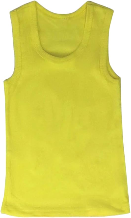 ToBeInStyle Girl's 4 Pack Ruffle Hem Cotton Tank Tops