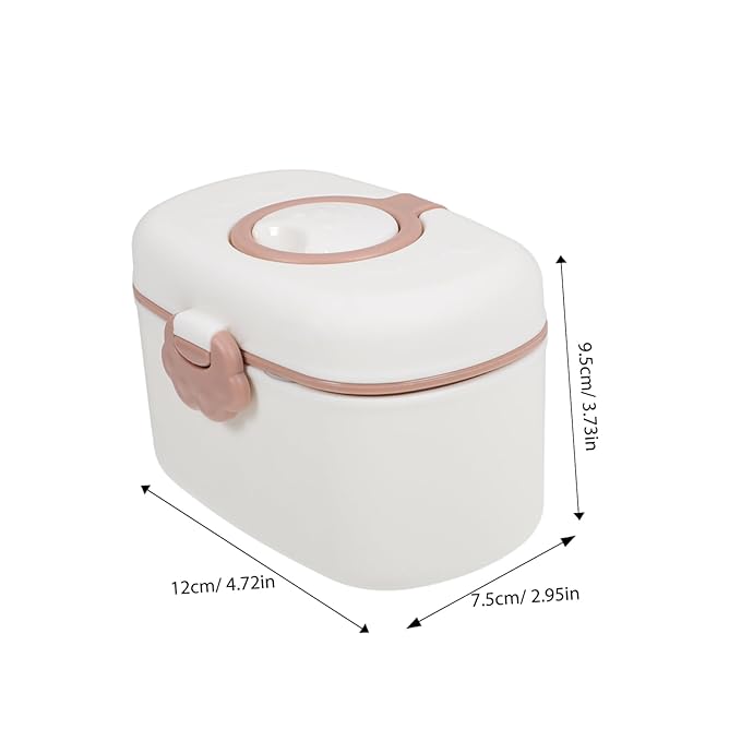 Vaguelly Portable Powder Container Cartoon Formula Dispenser for Travel Leak Sealed Jar Scoop for Food Storage Compact for Outdoor Small Design