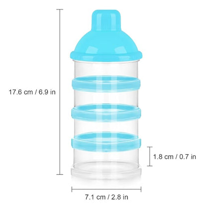 Accmor Formula Dispenser On The Go, 4 Compartments Stackable Formula Container for Travel, Baby Milk Powder Kids Snack Container, BPA Free ﻿