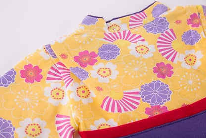 Baby Girl Kimono Romper Japanese Costumes Hakama Coverall Infant Samurai Outfits