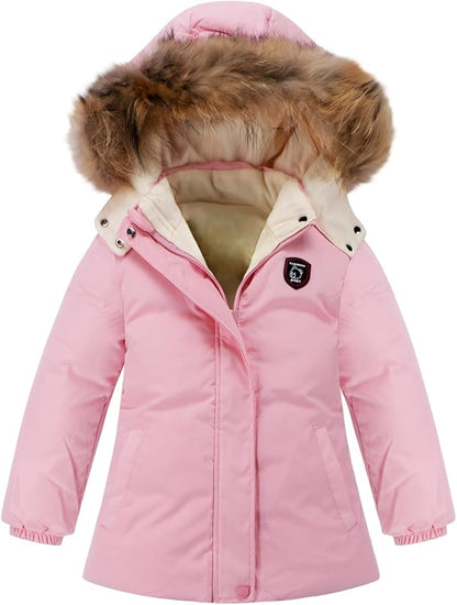 Toddler Winter Coat Baby Puffer Jacket Boy Hoodie Fleece Outerwear Clothes 0-5T