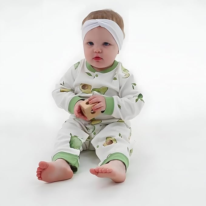 100% Organic Cotton Soft 3-24 Months 2-Piece Unisex Footless Newborn Baby Sleepers Pajamas Romper Boys Girls