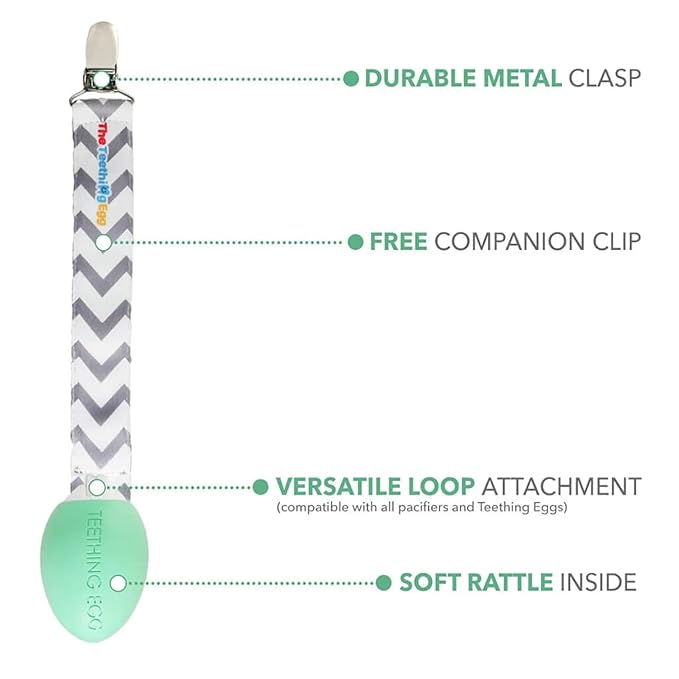 The Teething Egg Freezable Baby Teether Toy - Teether for 3, 4, 6, 12 Up to 18 Months Old Boy or Girl, Sensory Toys, A Baby Registry Must Have, Mint