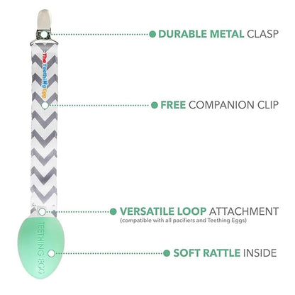 The Teething Egg Freezable Baby Teether Toy - Teether for 3, 4, 6, 12 Up to 18 Months Old Boy or Girl, Sensory Toys, A Baby Registry Must Have, Mint