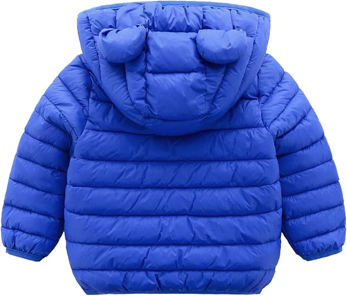 XMWEALTHY Baby Boys Girls Winter Coats Toddler Bear Hoods Down Jacket Infant Kids Light Puffer Padded Outwear 6M-3T