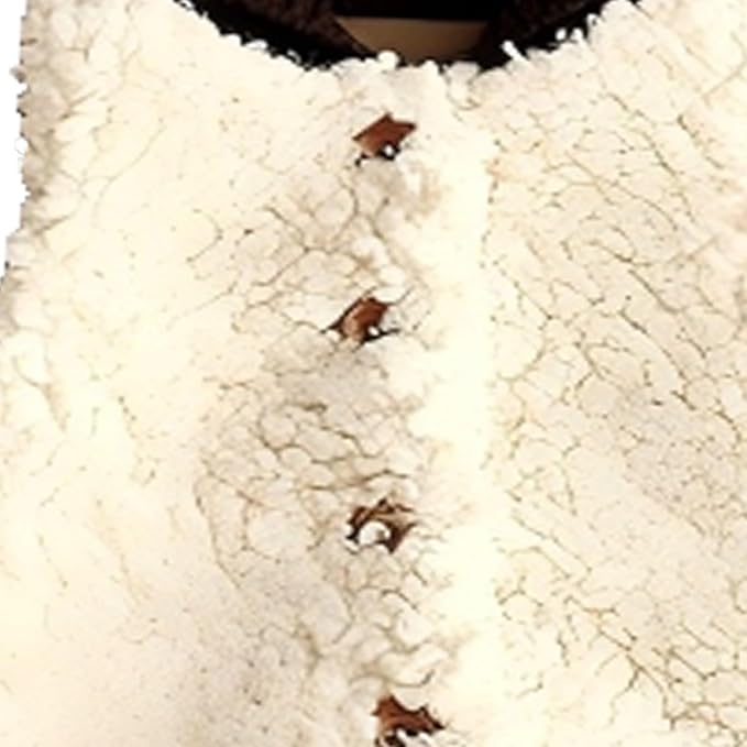 Newborn Baby Fleece Vest Girls Winter Thick Button Down Fuzzy Sleeveless Jacket Lightweight Soft Cotton Plush Outerwear