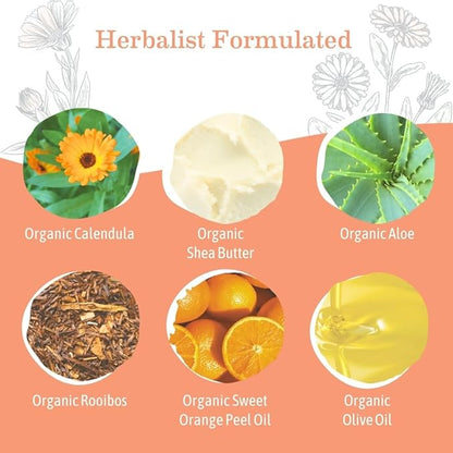 Earth Mama Sweet Orange Baby Lotion | Moisturizing Body Lotion for Dry Skin, Newborn Baby Lotion Sensitive Skin Care, Face Lotion for Babies & Kids with Shea Butter, Calendula & Aloe, 8 Fl Oz (2-Pack)