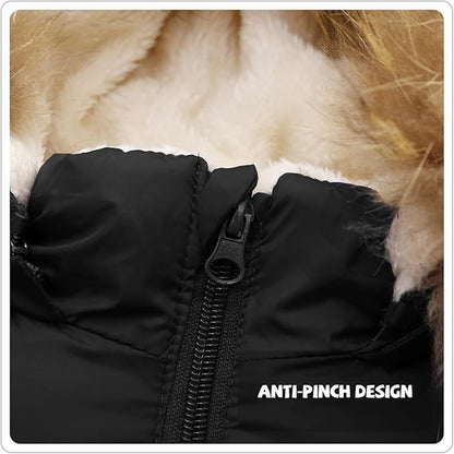 Baby Boy Winter Coat Toddler Girl Hooded Puffer Jacket Fur Collar Down Outerwear