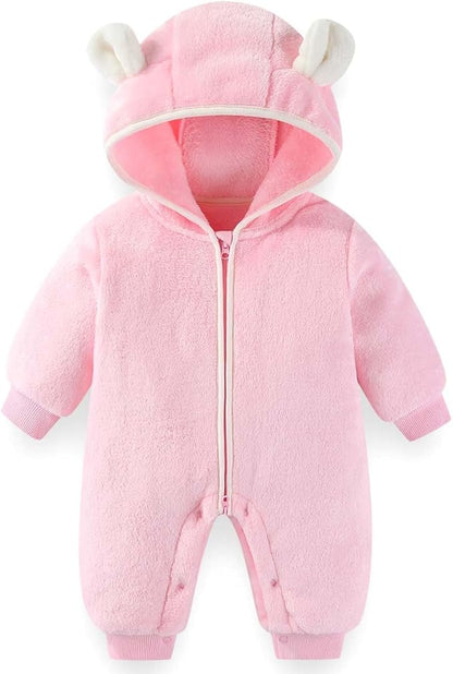 Fairy Baby Newborn Baby Bear Outfit Suit Thin Fleece Jumpsuit Romper Hooded Winter Clothes Snowsuit Coat Infant Girls Boys
