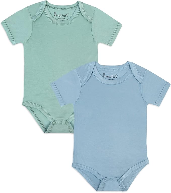 Jimonda Baby Bodysuits Rayon from Bamboo Short Sleeve Baby Boys Girls Rompers Soft Outfits Newborn Clothes