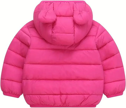 Toddler Winter Coats Puffer Padded Jacket Baby Boys Girls Bear Hoods Down Jacket Light Weight Infant Outerwear