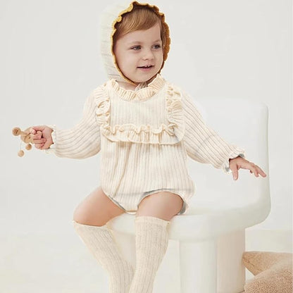 GRNSHTS Newborn Baby Girl Clothes Ruffle Rompers Toddler Fall Outfits for Girls Set Little Girl Fall Winter Clothing