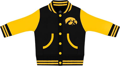 Creative Knitwear College Baby Varsity Jacket Lightweight - Team Logo, Multiple Colors, Unisex, (0 Months - 4T)