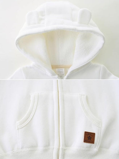 Baby Boy Girl Clothes Zip-Up Hoodies with Sherpa Lining Spring Fall Outerwear Coat