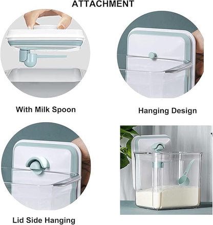 Formula Container for Baby Formula Dispenser with Scraper and Scoop One Button Handy 1000g Milk Powder Container BPA-Free Airtight Formula Storage Containers 2300ml