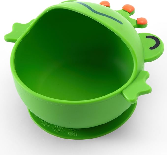 MRPR Hop & Snack Silicone Frog Bowl – Silicone Suction Bowl for Toddlers – BPA-Free, Microwave & Dishwasher Safe – Spill-Resistant, Travel-Friendly