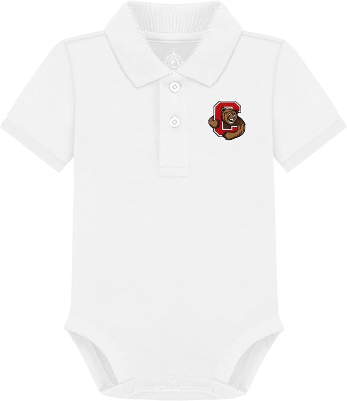 Creative Knitwear College Baby Polo Bodysuit Solid - Team Logo, Multiple Colors, for Boys & Girls (0-12 Months)