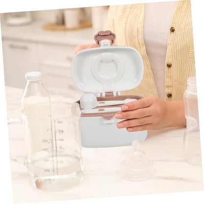 Vaguelly Portable Powder Container Cartoon Formula Dispenser for Travel Leak Sealed Jar Scoop for Food Storage Compact for Outdoor Small Design