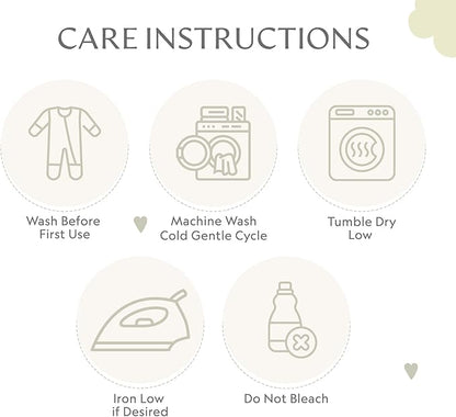 Bamboo Little Ultra-Soft Convertible Baby Romper - Gender Neutral Infant Clothes with 2-Way Zipper, Footless Sleepwear