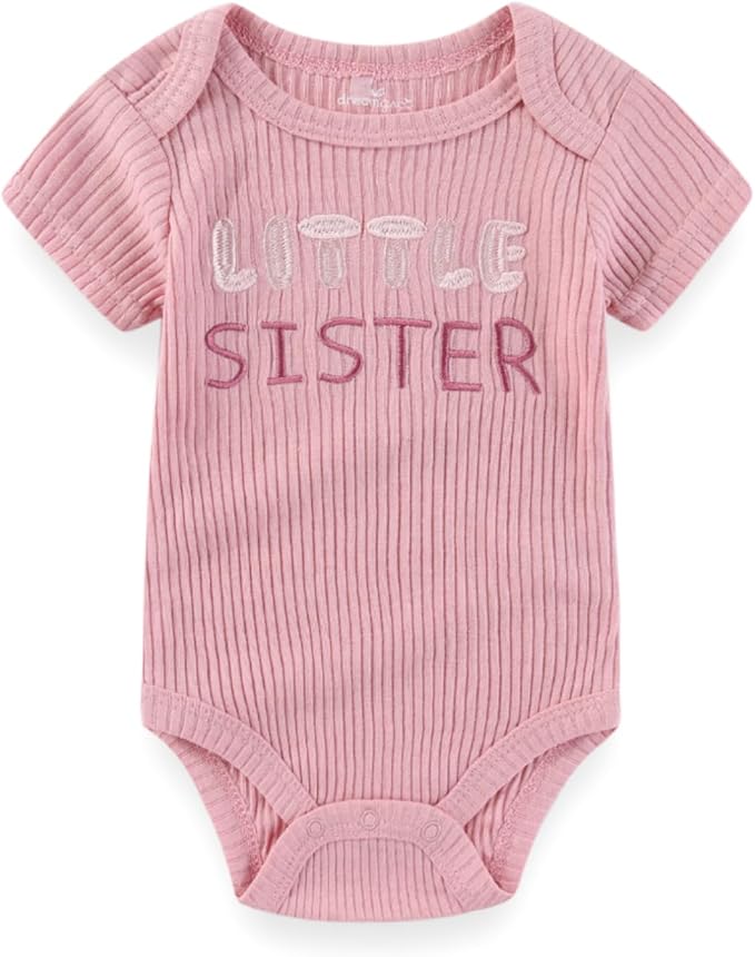 Baby Boy Girl Bodysuit 5 Pack Cotton Short Sleeve Romper Soft Baby Clothes Outfit 0-12 Month