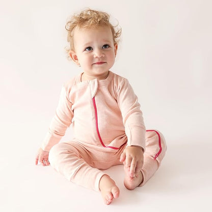 PARADE Organic Snuggle Soft Melange '2-Way' Zipper Romper