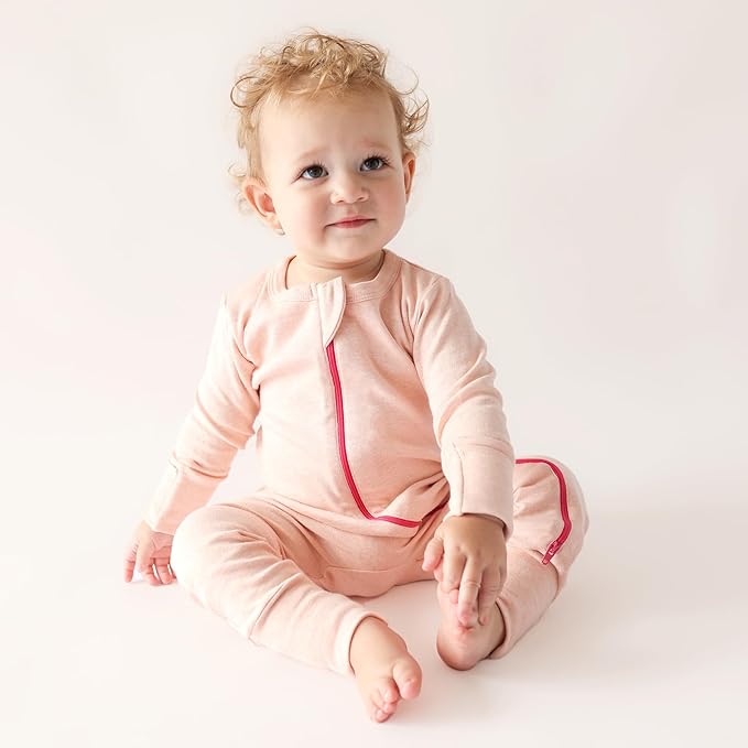 PARADE Organic Snuggle Soft Melange '2-Way' Zipper Romper