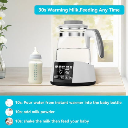 Baby Bottle Warmer,Electric Kettle Water Warmer,Temperature Control Kettle,Formula Water Warmer Temperature Control, Multi-Temperature Control for Formula, Breastmilk, Tea, Coffee, Sterilizer