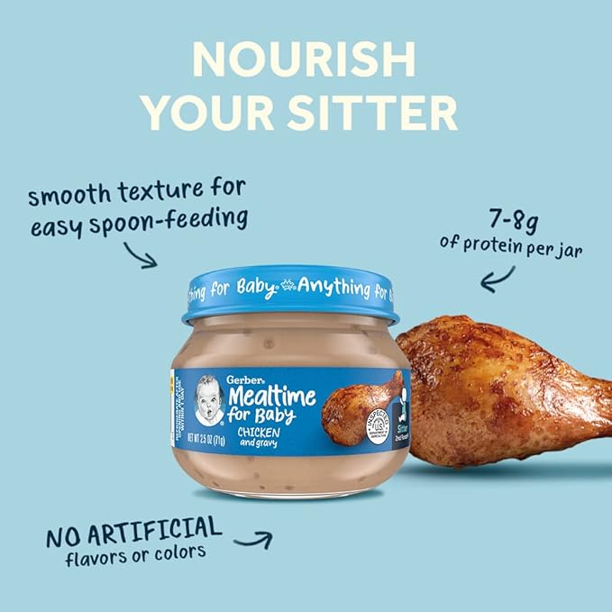 Gerber Chicken and Gravy Baby Food, 2.5 Oz (Pack of 6)